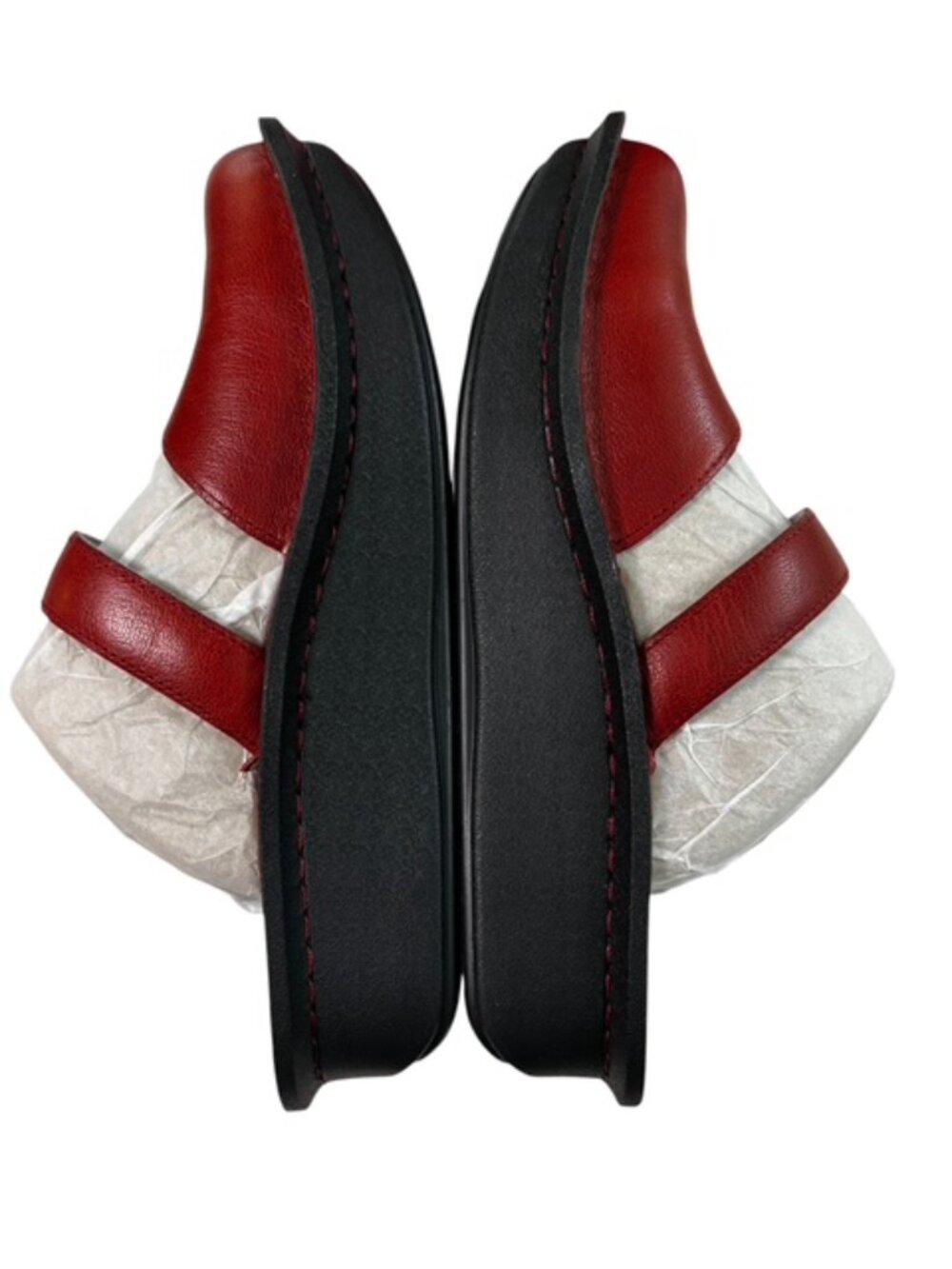 Alegria Kamila Clogs Womens Size 8 - 8.5 Red Leather Slip On Walking Comfort - Picture 6 of 11